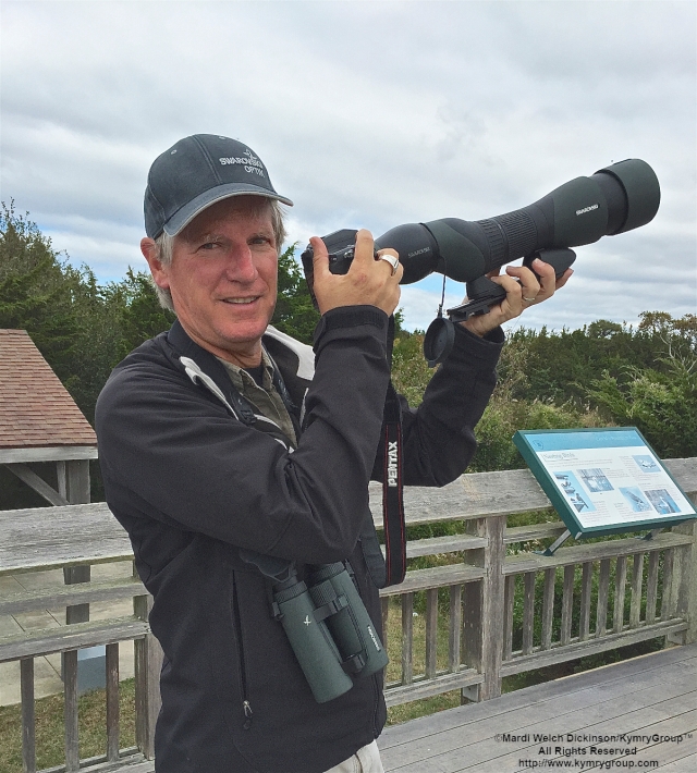 Clay Taylor, Swarovski Optik North America & CMFBF Exhibitor at Cape May Hawk Watch Platform, Cape May Point State Park, NJ. ©Mardi Welch Dickinson All Rights Reserved.